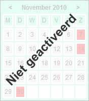Om de verhuurkalender te activeren dien je aan te melden. geen kalender